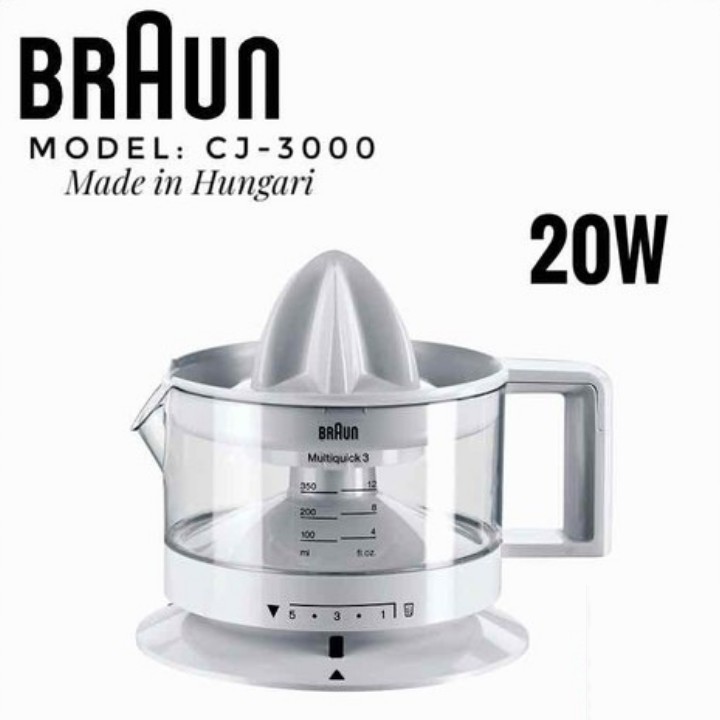 Máy vắt cam Braun CJ3000 (Trắng)