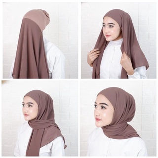 Image of Pashmina INNER 2IN1 DIAMOND CREPE Viral premium instant hijab ciput