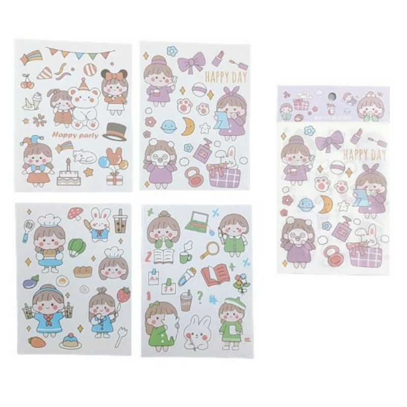Túi 4 Vỉ Sticker Dán Trang Trí Hình Moham Dễ Thương