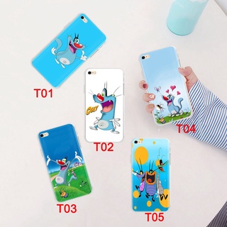 Ốp điện thoại mềm trong suốt hình mèo Oggy và những chú gián tinh nghịch 206GT cho iPhone 8 7 6s 6 plus 5 5S SE 5C 4 4s