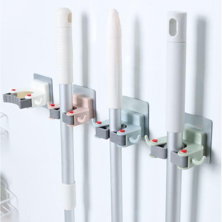 Móc Dán Tường Giữ Cây Lau Nhà,Chổi Chịu Lực Tốt Không Thấm Nước