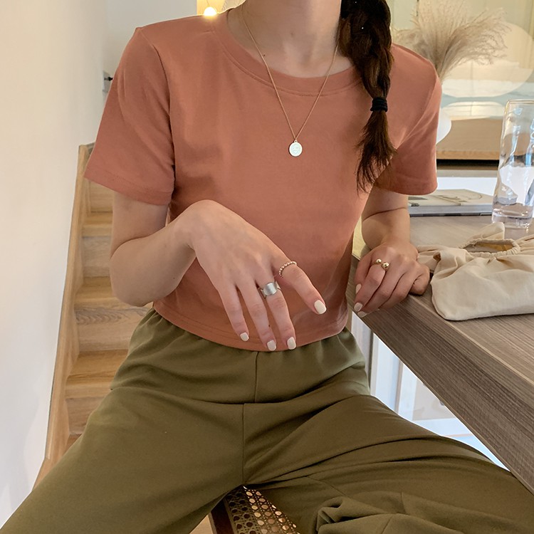 Áo Thun Cotton Ngắn Tay Đơn Giản 33309