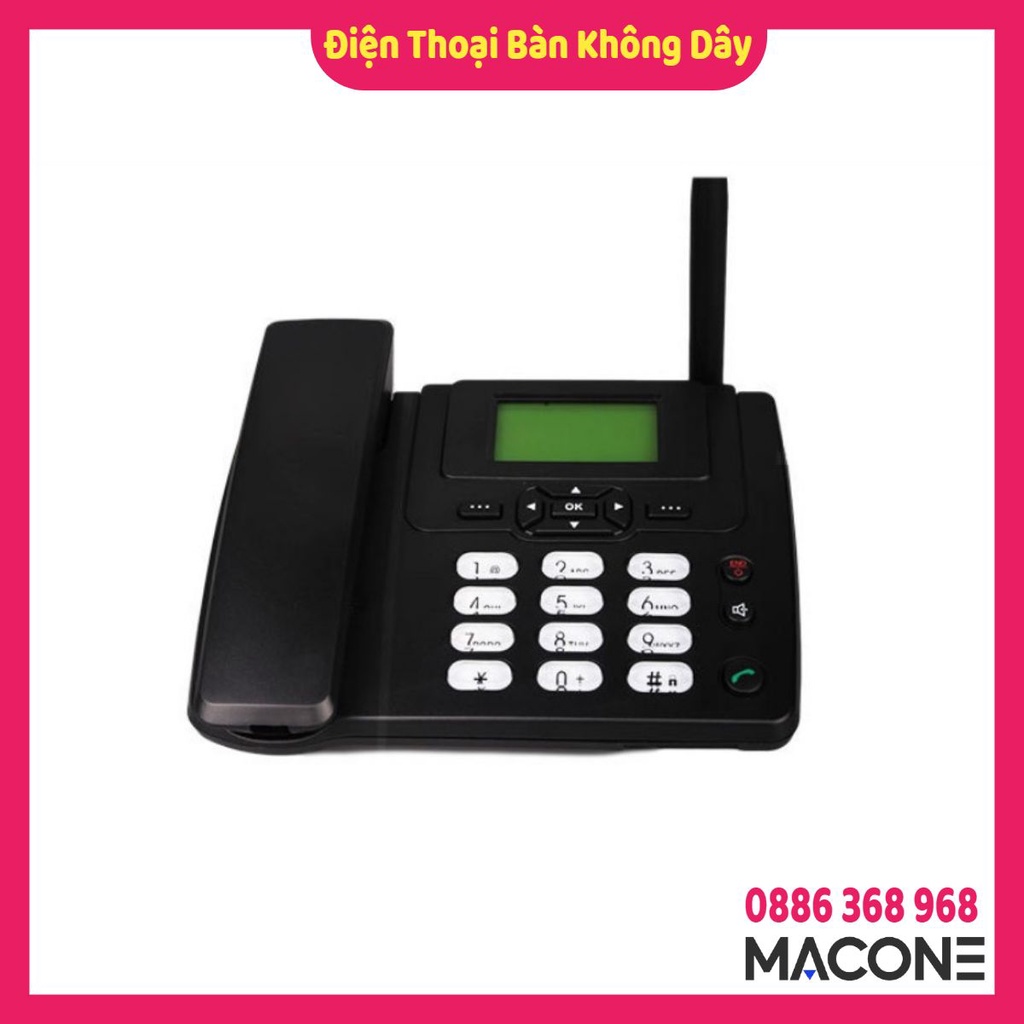 Điện thoại bàn không dây lắp mọi loại sim gphone, homephone, vina, mobi, viettel..chuyên dụng MACONE 3125i