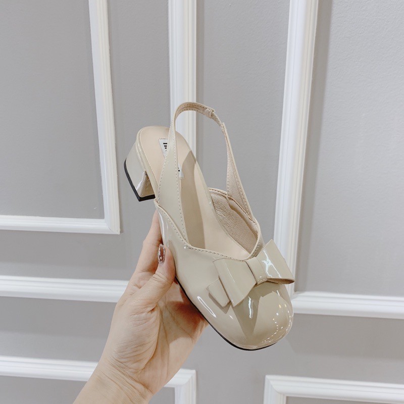 HÀNG QUẢNG CHÂU FULL BOX SẴN HÀNG Giày búp bê gót vuông 5cm