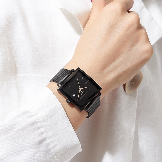 Julius Đồng Hồ Quartz Mặt Vuông Chất Liệu Thép Không Gỉ Chống Thấm Nước Thời Trang unisex ja-1207