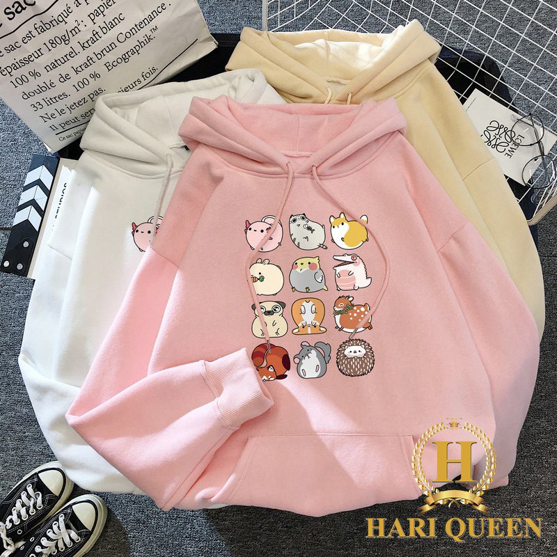 Áo hoodie nhiều con vật ngộ nghĩnh HARI1020