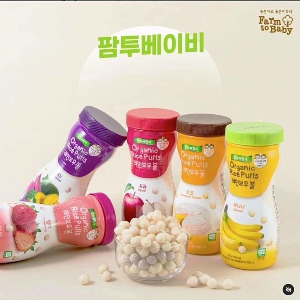 Bánh Ăn Dặm Bi Tan Hữu Cơ Farm To Baby Bổ Sung Dinh Dưỡng Từ Rau Củ An Toàn Tiện Lợi