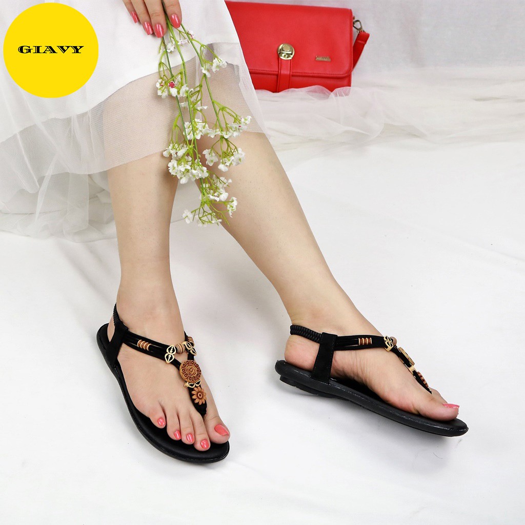 Sandal kẹp nữ kết hoa gỗ xinh xắn SU.H236 - GIAVY