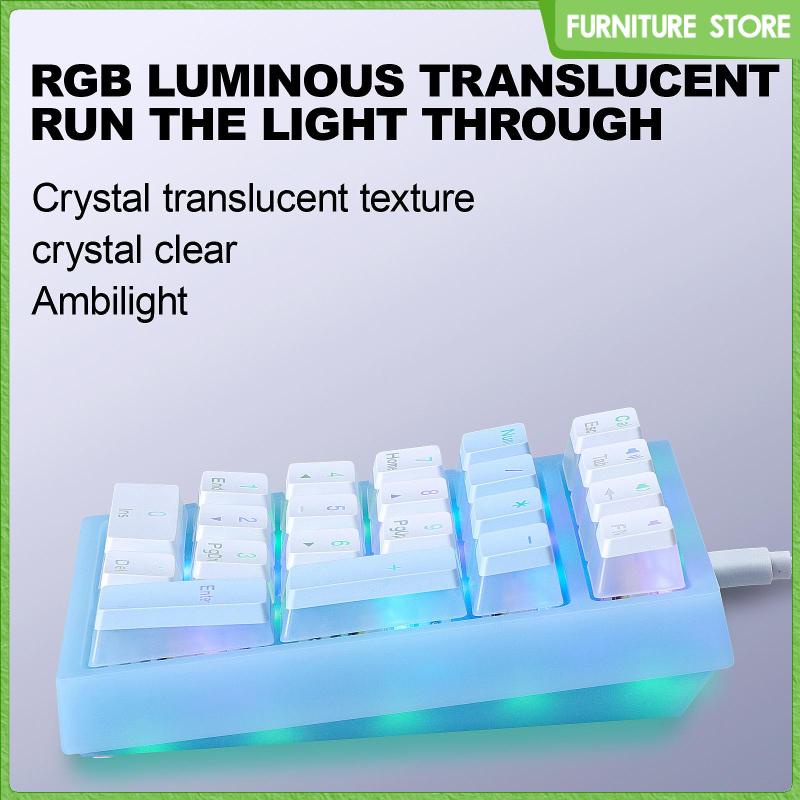 Bàn Phím Số Cơ 21 Phím Có Đèn LED RGB Cho Laptop
