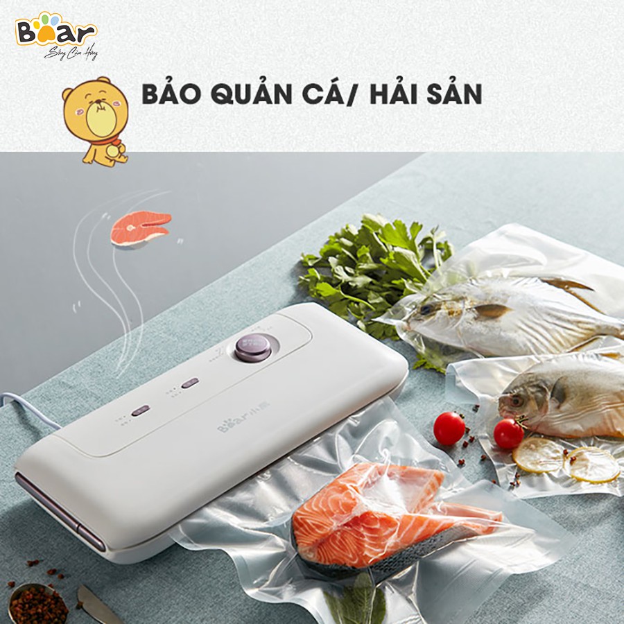 Máy hút chân không mini thực phẩm hàn miệng túi Bear FKJ-A01F1 (FKJ-B01B1) Đa năng, hút ép chân không, hàn miệng túi