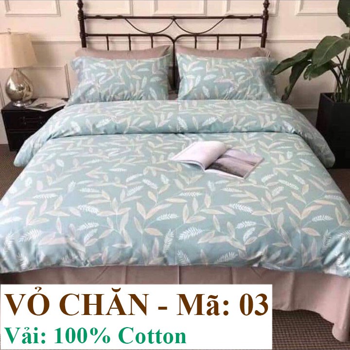 Vỏ chăn đông vải cotton - họa tiết bông lúa