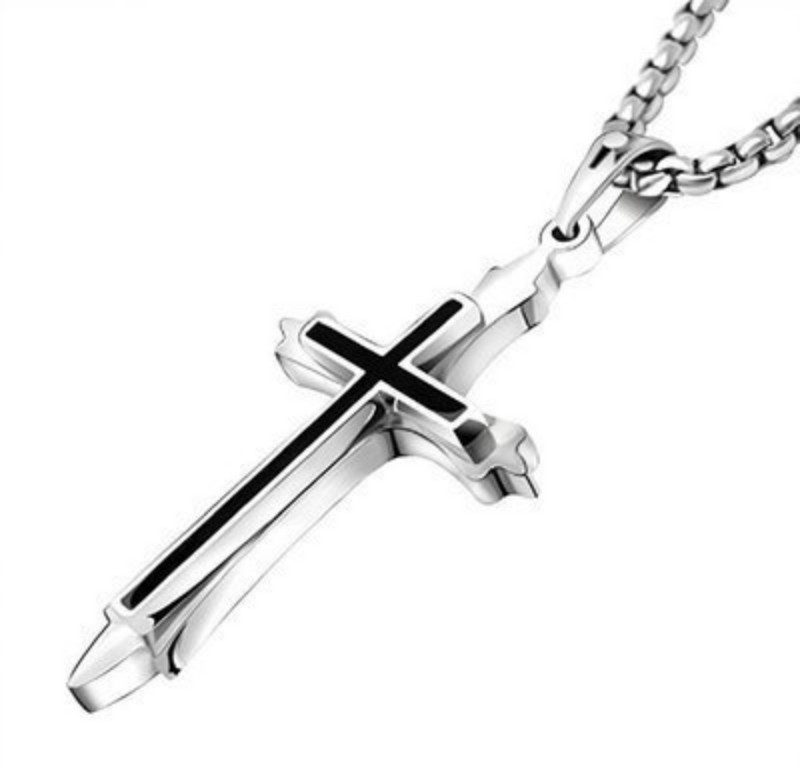 Dây chuyền inox hình thánh giá cổ điển thời trang