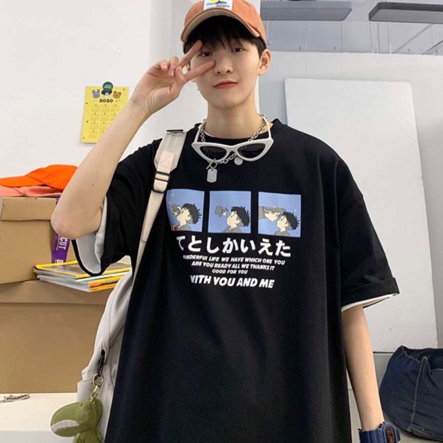Áo thun nam nữ💥FREESHIP💥 Áo thun form rộng in hình cực cute [ áo cặp] | BigBuy360 - bigbuy360.vn