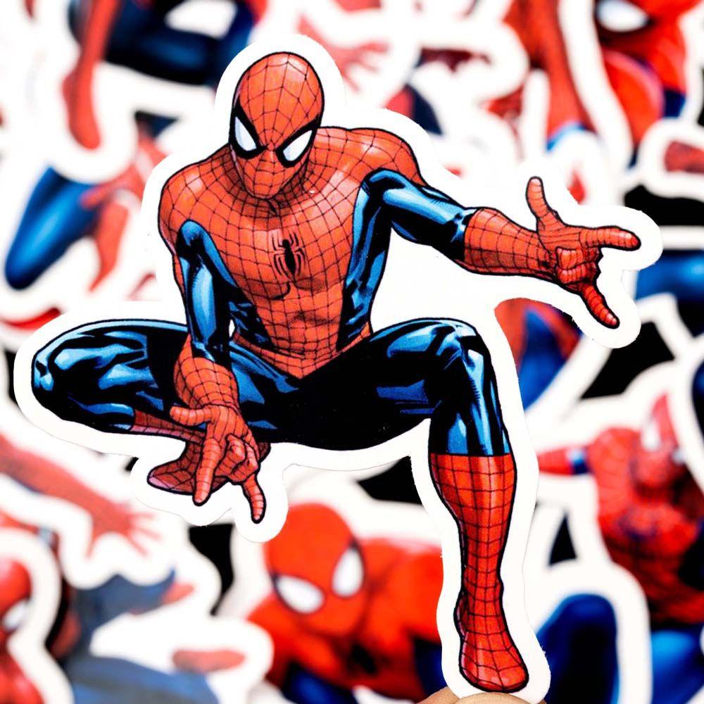 Đề Can Dán Trang Trí Hình Spider Man Marvel Avengers Graffiti Chống Nước