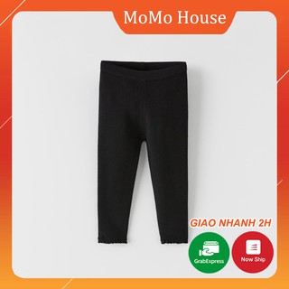 Quần Legging Bé Gái Chất Len Phối Gấu Ren MoMoHouse