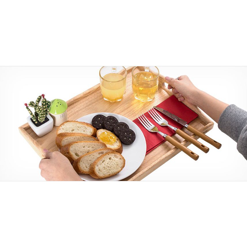 KHAY GỖ ĐỰNG ĐỒ ĂN CẦM CHẮC TAY - GIBA | BigBuy360 - bigbuy360.vn