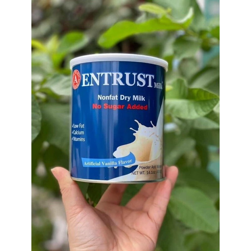 Sữa Entrust không đường của Mỹ 400g