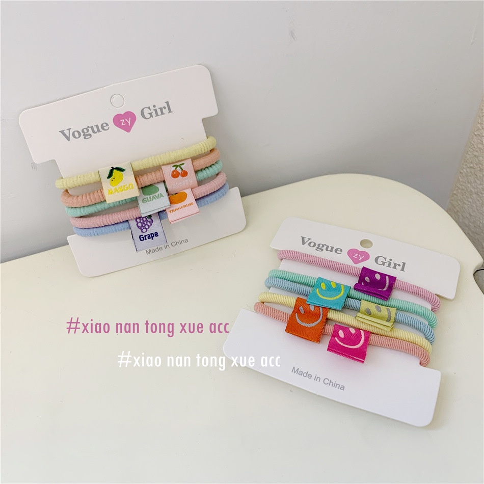 Set 5 dây buộc tóc nhiều màu bắt mắt xinh xắn dành cho nữ
