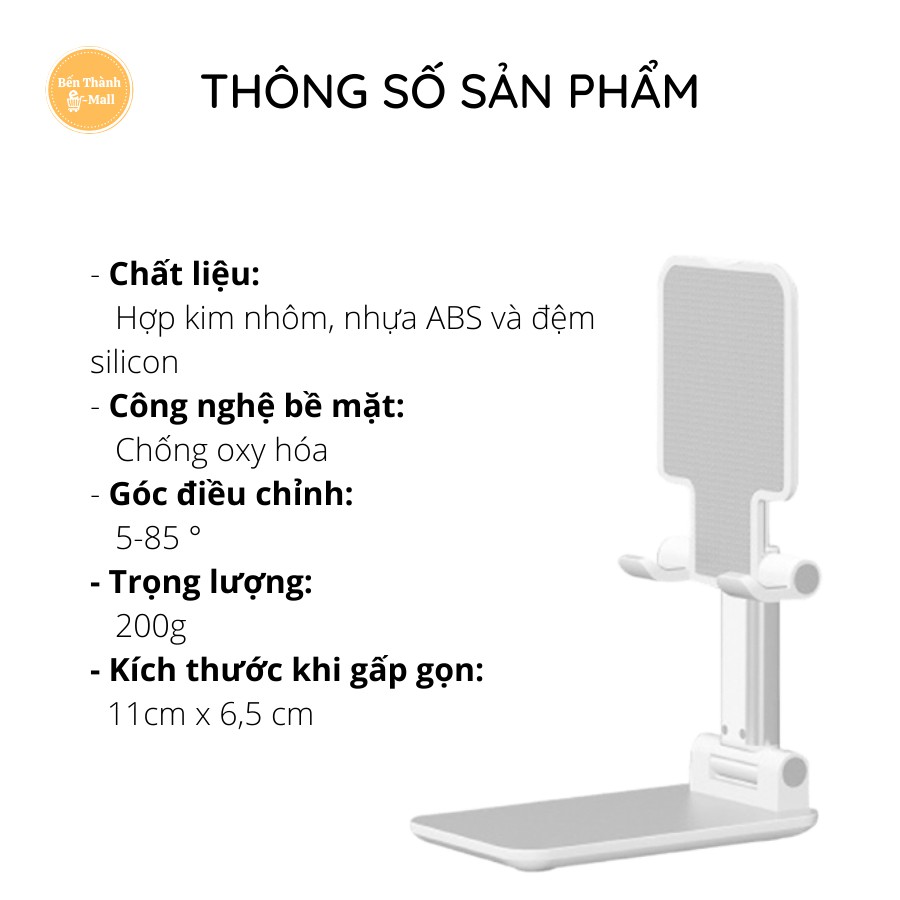 Giá đỡ điện thoại Folding Stand [Để bàn có thể gấp gọn] [Góc xoay linh hoạt]