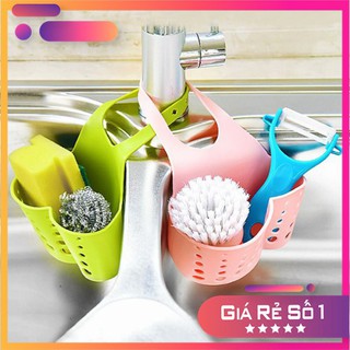 Giỏ nhựa dẻo đựng đồ ở bồn rửa bát - Túi giỏ silicon đựng đồ rửa chén, giẻ rửa bát
