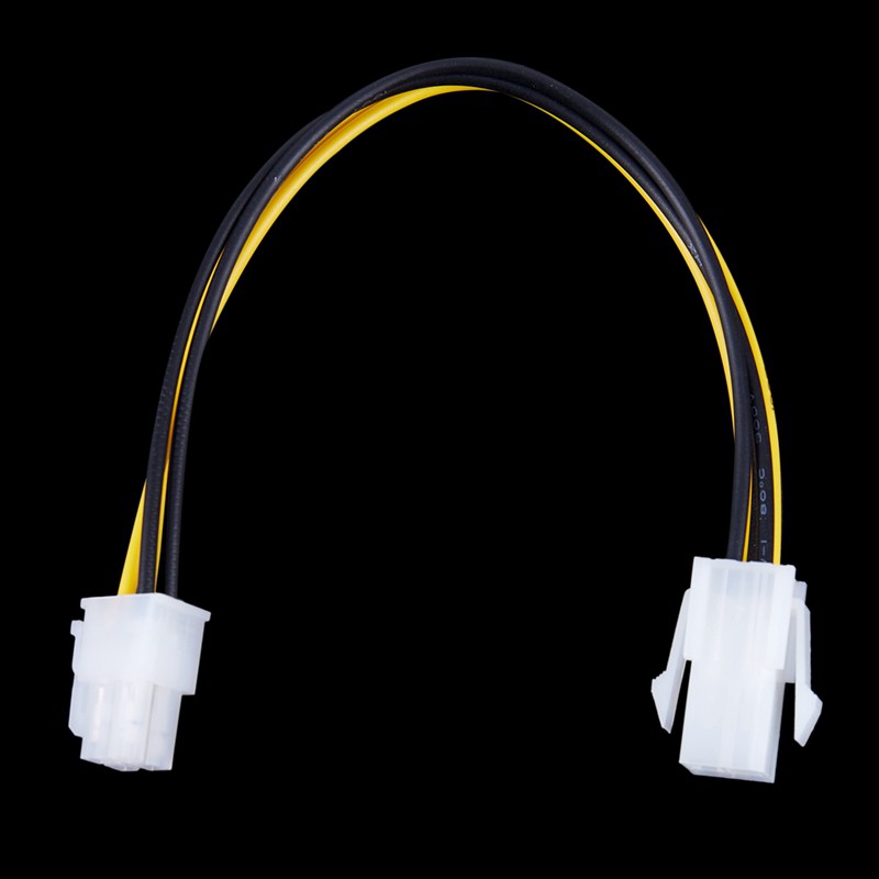 Dây cáp nguồn mở rộng đầu cắm 20cm 12v sang lỗ cắm 4 pin P4