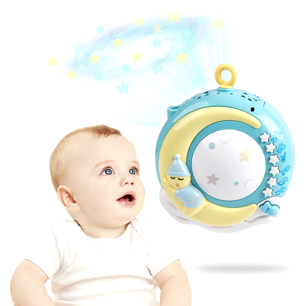 Đồ Chơi Hộp Nhạc Có Đèn Chiếu Hình Bằng Tiếng Anh Cho Bé 0-18 Tháng Tuổi