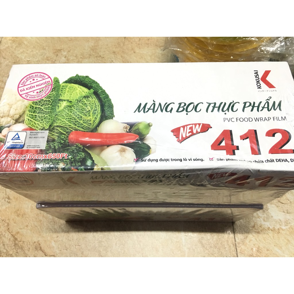 Màng bọc thực phẩm KOKUSAI 412 [Hàng công ty chính hãng]