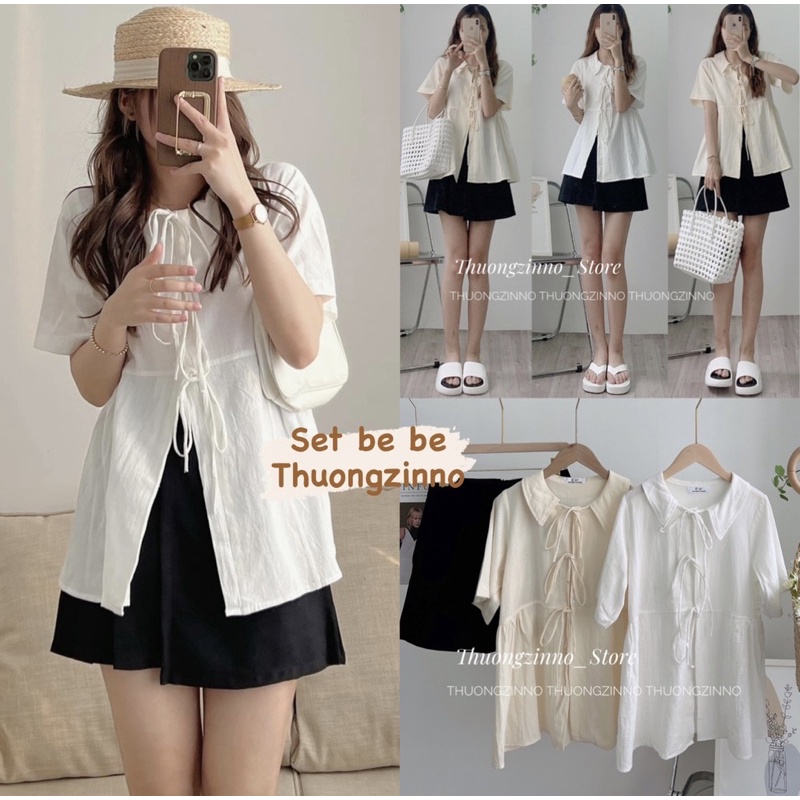 [Ảnh thật/Video] SET BeBe ÁO BABYDOLL BA NƠ + CHÂN VÁY (ảnh thật/sẵn)