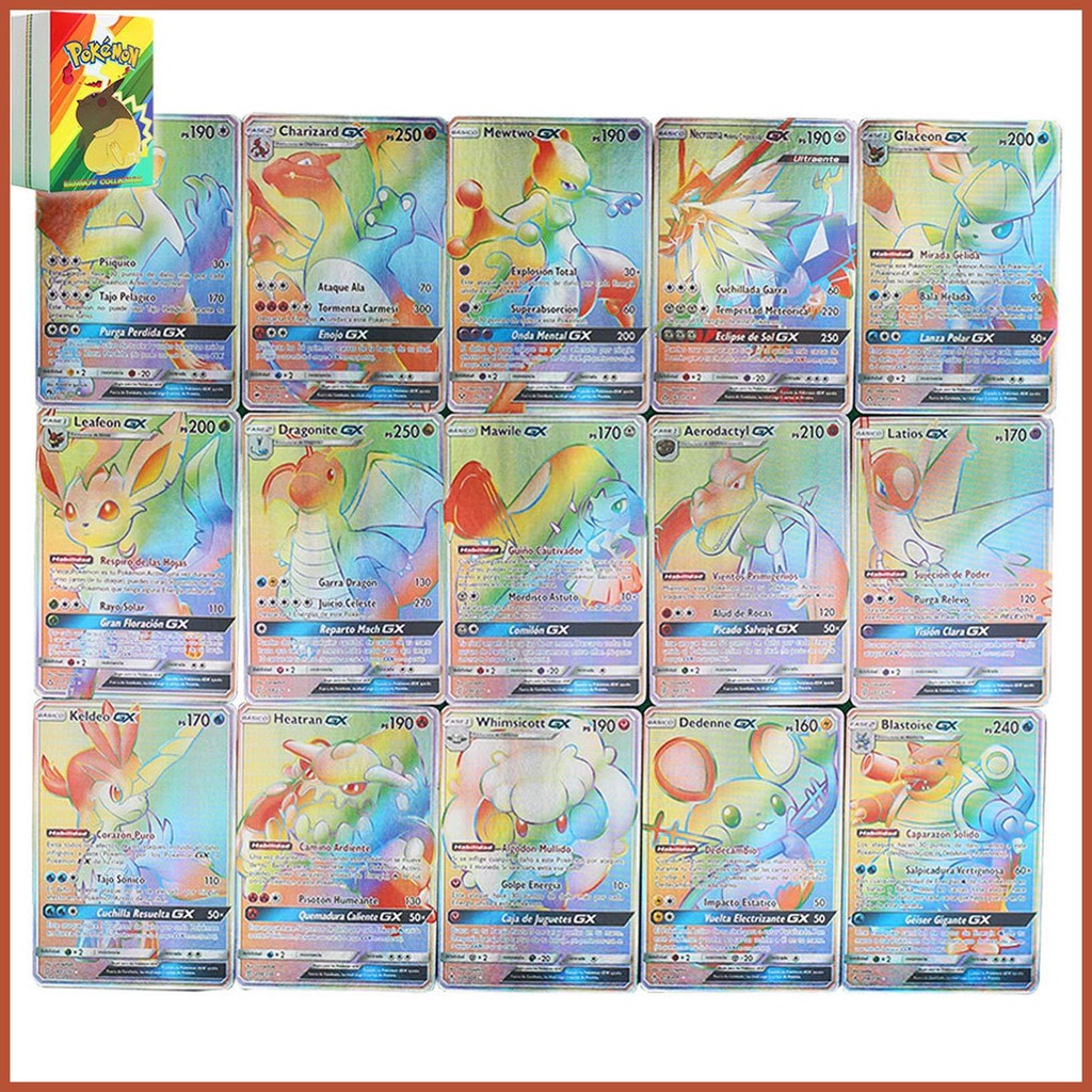 Bộ 100 Thẻ Bài Pokemon Vstar Vmax GX Arceus Pika-chu Charizard Phiên Bản Giới Hạn