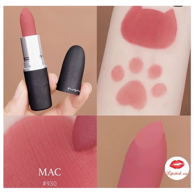 Son Mac 930 Brickthrough hồng đất - powder kiss mới