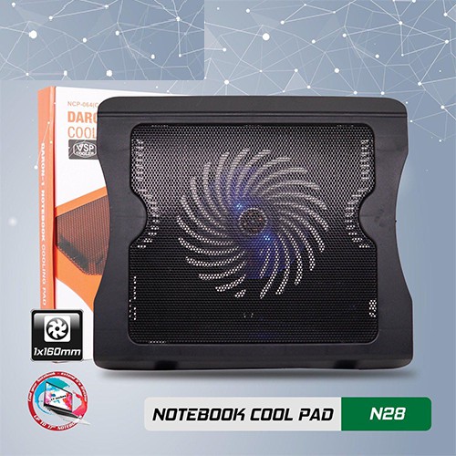 Đế tản nhiệt Laptop VSP COOLER N27 1FAN (14'-15.6') hàng chất lượng cao siêu mát BH chính hãng 6 tháng 1 đổi 1