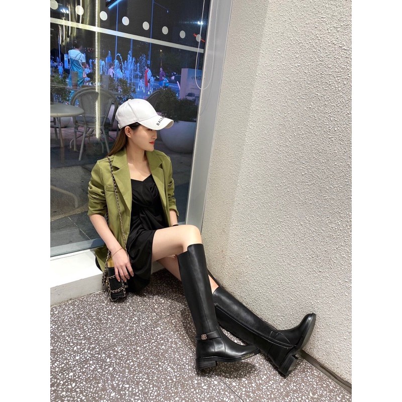 Boots nữ cao cổ mẫu thời trang hót nhất trong năm da bò nhập khẩu balenciaga