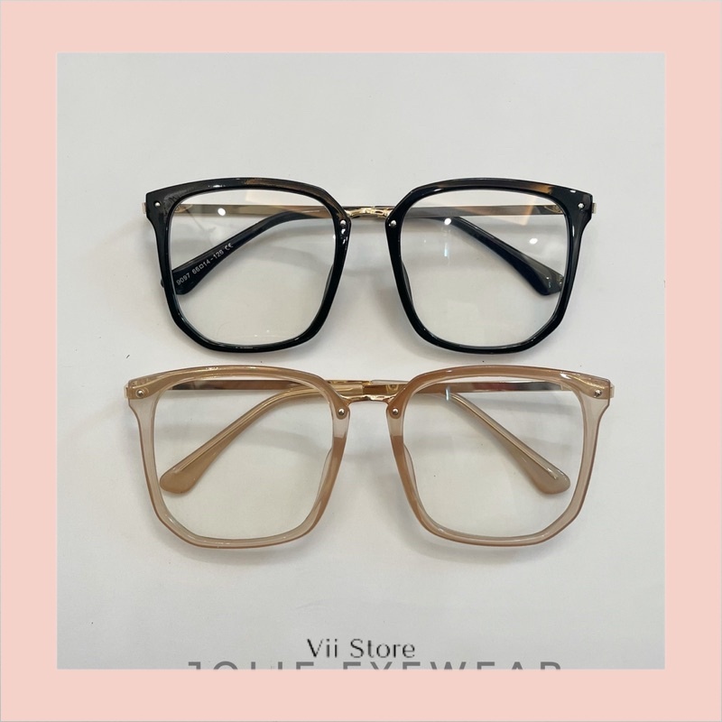 Gọng kính cận, kính giả cận kim loại nam nữ size to mã 9097 - Vii Store - Nhận cắt cận loạn theo yêu cầu