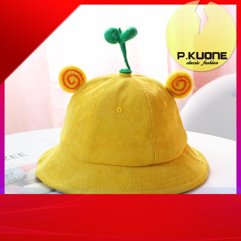【Hàng sẵn sàng】 Mũ bucket Mầm cây CAO CẤP phối tai gấu mèo CUTE VÀNH RỘNG - Nón Mầm cây người lớn và trẻ em
