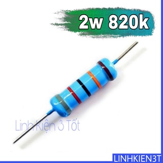 ( Túi 10 con ) Điện Trở 2W 1% 820k ohm chân đồng