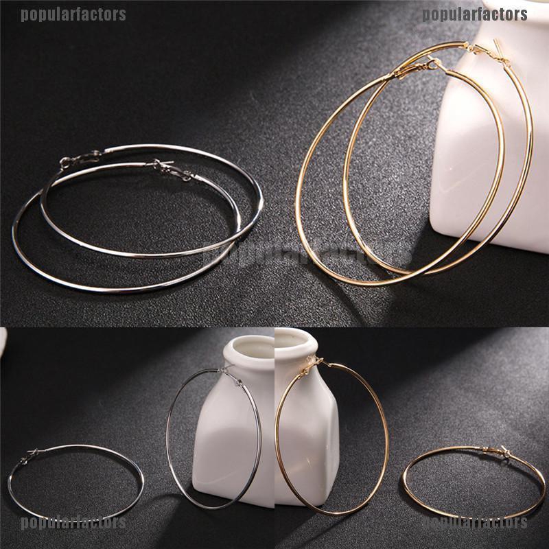 Khuyên Tai Hình Tròn Lớn Độc Đáo Thời Trang Cho Nữ