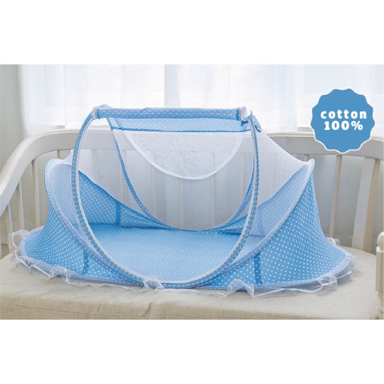 [Mã 267FMCGSALE giảm 8% đơn 500K] màn chụp tránh muỗi cho bé sơ sinh đến 2 tuổi - mùng happy baby