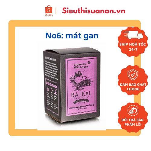 [Trà gan mật N6] Trà thảo mộc Siberian Baikal tea collection.Herbal teaN6 - Trà gan mật Siberian - 30 túi