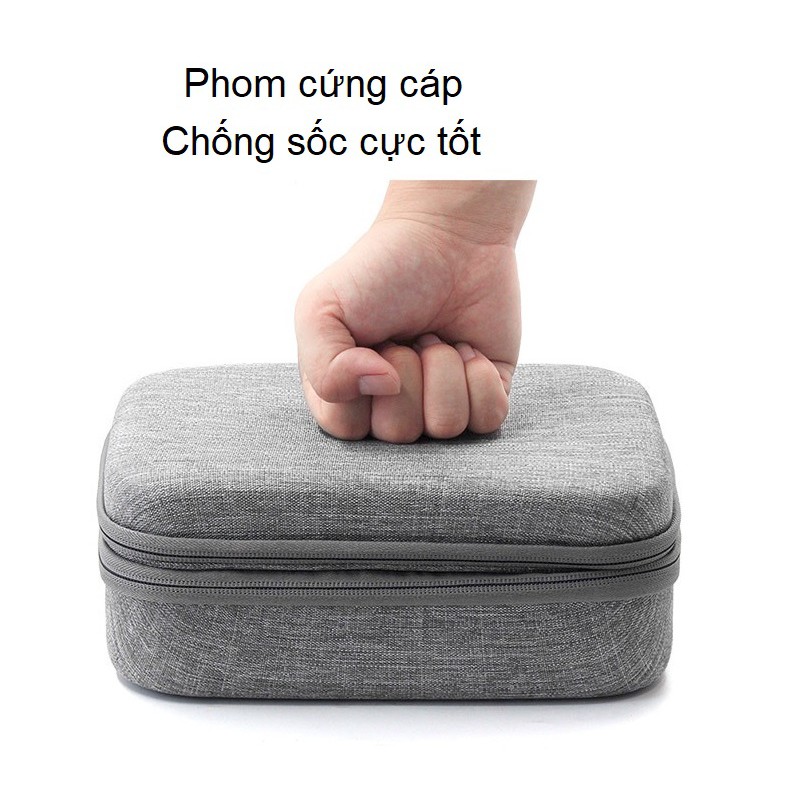 Túi đựng phụ kiện công nghệ, đồ trang điểm, mỹ phẩm BAONA phom cứng cáp chống sốc cực tốt Baona F011 F012