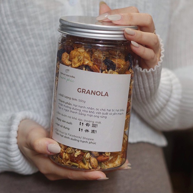 500g Granola - Mix các loại hạt dinh dưỡng và hoa quả