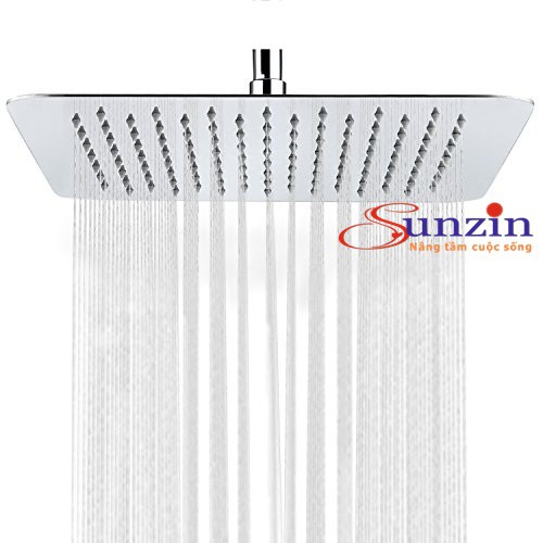 Bát sen cây phun mưa Sunzin vuông, rộng 25cm, chất liệu inox 304