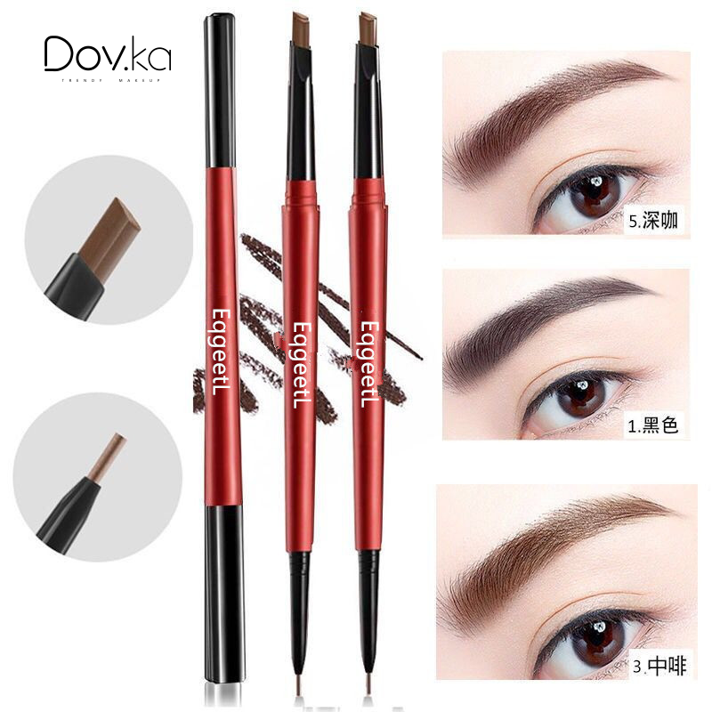 Bút kẻ lông mày hai đầu siêu mỏng xoay tự động chống thấm nước và mồ hôi | BigBuy360 - bigbuy360.vn