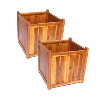 Chậu gỗ trồng cây vuông kích thước tùy chọn
