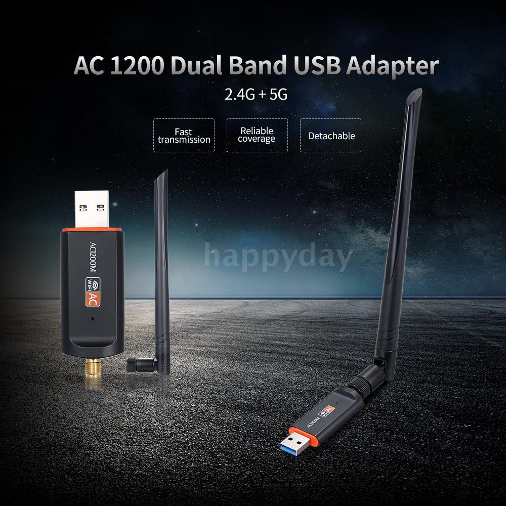 Usb Thu Sóng Wifi 1200m 2.4g + 5g Usb 3.0 Thẻ Mạng | BigBuy360 - bigbuy360.vn
