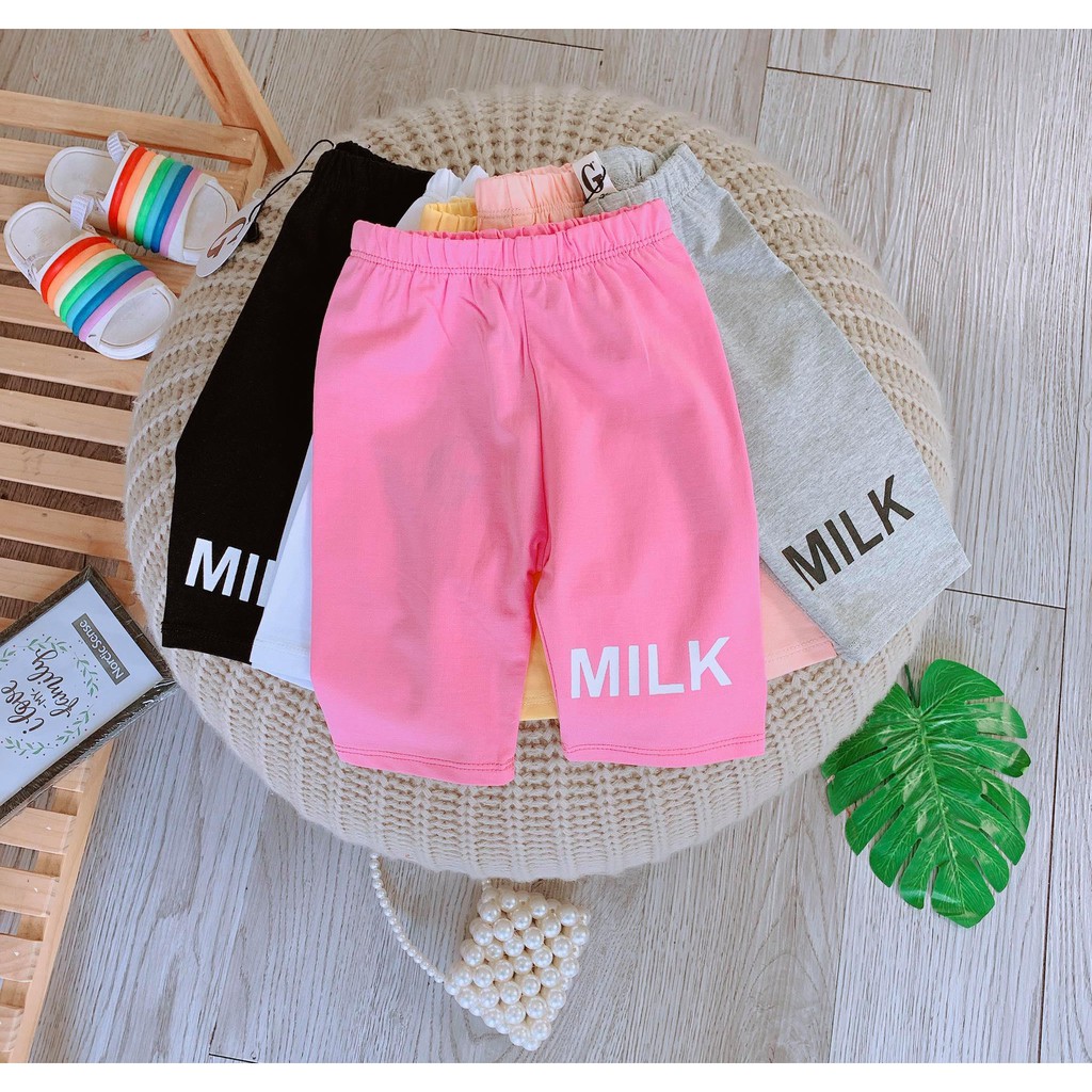 Lyvyshop - (Cotton SG chính phẩm) Quần legging lửng siêu dễ thương cho bé 09-23kg