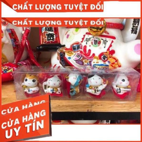 Giá hủy diệt -  Bộ ngũ mèo thần tài-Đa sắc đa tài 4cm