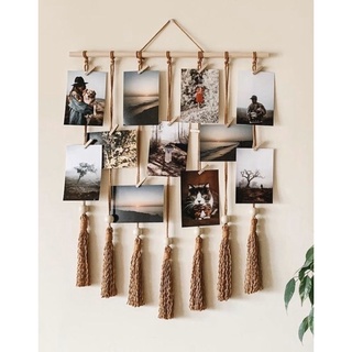 [Tặng kẹp gỗ] Dây treo ảnh macrame