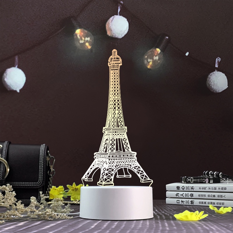 Đèn Ngủ 3d Họa Tiết Hoạt Hình Tiết Kiệm Năng Lượng Có Cổng USB