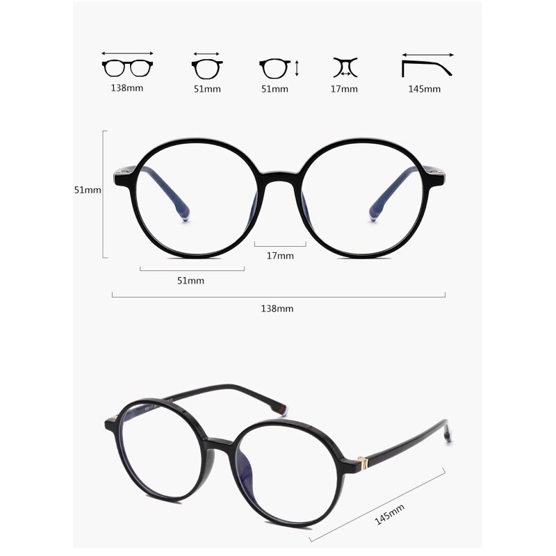 [Gọng kính giá rẻ] Gọng kính tròn chất liệu nhựa dẻo nhẹ bền thời trang | BigBuy360 - bigbuy360.vn