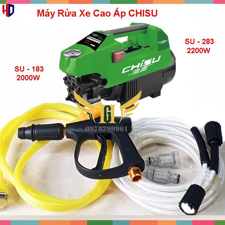 [ MẪU MỚI NHẤT ] Máy Rửa Xe CHISU 2000W-2200W Ap Lực Cao - Cảm Ứng Từ - Lõi Đồng 100%